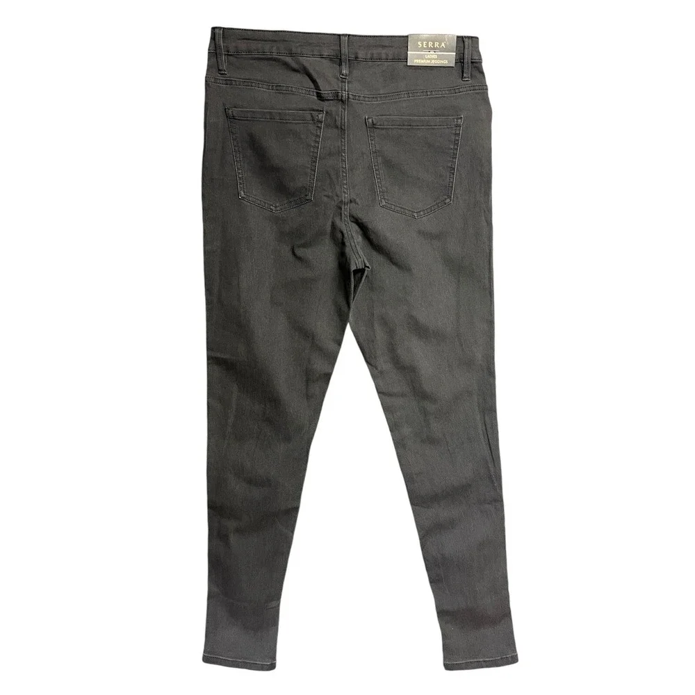 Serra Premium Jeggings Size 14 Gray High Rise Stretch Five Pocket Denim Leggings